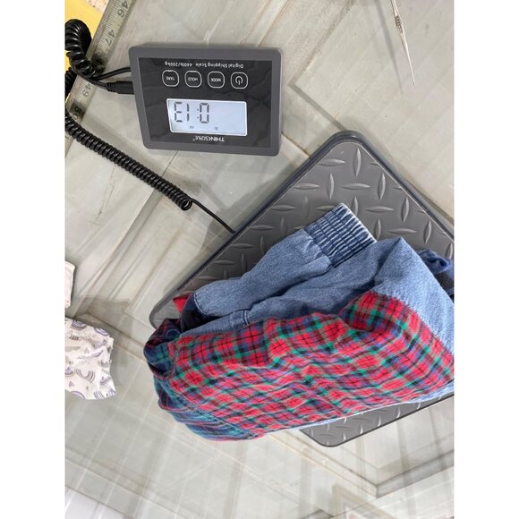 Vintage 90s Susan Bristol Patchwork Skirt Size 10 Plaid Denim Flannel Chambray - Picture 10 of 10